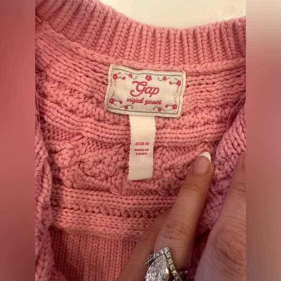 Cable knit girls cardigan sweater with one button closure - Size 4 - GAP - Picture 6 of 8